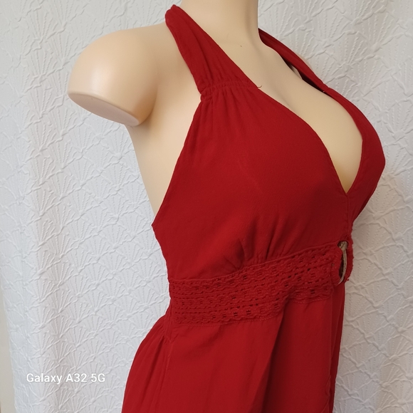 GIOCOM Size XL Elegant Red Halter Dress - Picture 6 of 15